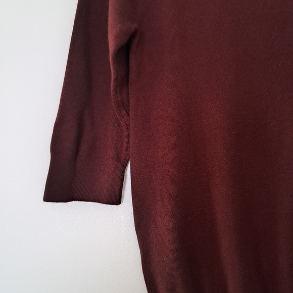 NWT Zara Brown Turtleneck Sweater with Ribbed Design - Picture 7 of 9